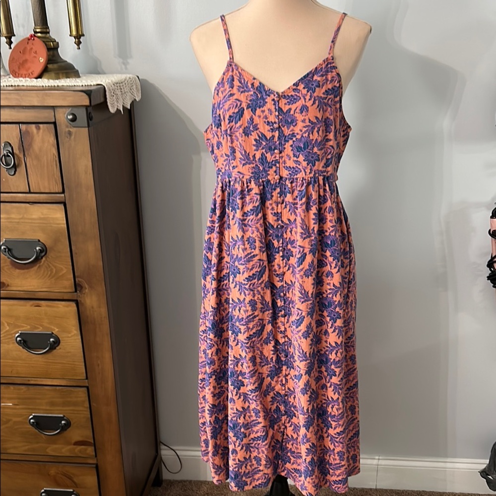 Universal Threads Floral Spaghetti Strap Dress in Pink and Blue